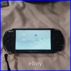 Sony PSP 3003 Black Handheld Console Bundle Charger, Case, Memory Card