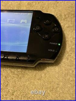 Sony PSP 3003 Console Piano Black Slimline With Two Games, SD, Case & Charger