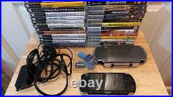 Sony PSP-3003 Piano Black, Lead, Case, Memory Sticks, 14 Games 13 Films. Bundle