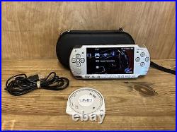 Sony PSP 3003 Silver With Case, Charger & 1GB Memory Card- Good Condition