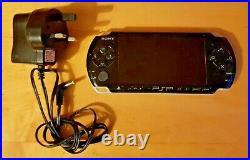 Sony PSP-3003 Slim & Lite Piano Black With Charger and Case Tested, Sanitized