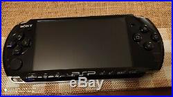 Sony PSP 3003 piano black console & 3 games. With Charger 4gb Memory and case