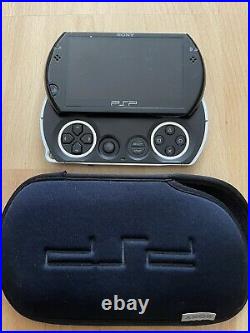 Sony PSP-N1001 GO + Case + PSP-N100 AC Adaptor Play Station Portable Black