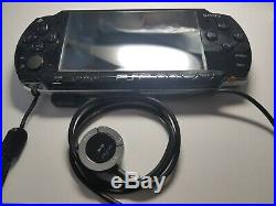 Sony PSP Piano Black SLIM 2001 MODDED System with Black Silicone case
