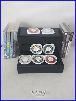 Sony PSP Playstation Portable Bundle, 8 Games Box Case Extra Battery Pack + Films