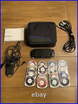 Sony PSP2001 Bundle with 16 Games + Movies, Charger, Case, Manual & Cords READ