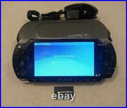 Sony PlayStation Portable PSP 2003 Piano Black Console Slim & Lite + Case + 4GB