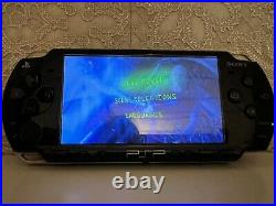 Sony PlayStation Portable PSP 3003 Slim Lite Piano Black Console + Case + Videos