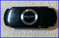 Sony Playstation PSP Console 2001- Piano Black New Battery Case, Bag And Charger