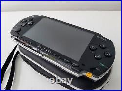 Sony Psp 1003 Piano Black Console With 5 Games Charger/1gb Memory Card & Case