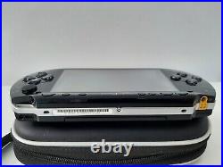 Sony Psp 1003 Piano Black Console With 5 Games Charger/1gb Memory Card & Case