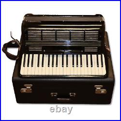 Soprani Vittoria Italian Piano Accordion Black Vintage 41/120 Full Size with Case