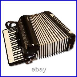 Soprani Vittoria Italian Piano Accordion Black Vintage 41/120 Full Size with Case
