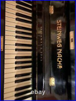 Steinway Piano Black Ebony Case Concert Tuned Very Nice