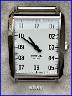 TOM FORD 001 Swiss Made Sapphire Crystal Shiny St St Wristwatch Piano Cased New