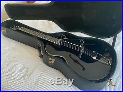 The Loar LH350-BK Archtop electro acoustic guitar OHSC Case GLOSS PIANO BLACK