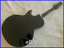 The Loar LH350-BK Archtop electro acoustic guitar OHSC Case GLOSS PIANO BLACK