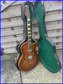 True Collectors Rare Original Ambassador Semi Hollow Guitar & Casehofner Pickup