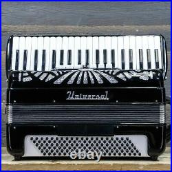 Universal Accordion 120-Bass 41-Key 7-Treble Switch Black Piano Accordion withCase