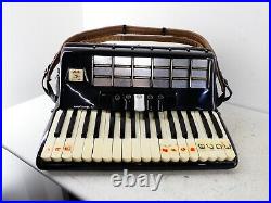 Vintage Black Baile Accordion Piano With Original Case A5