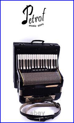 Vintage German Made Piano Accordion Weltmeister Gigantilli I 80 bass+Case&Straps