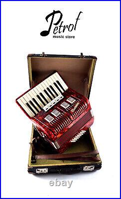 Vintage German Made Top Piano Accordion Weltmeister 40 bass, 5 sw. + Case&Straps