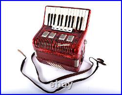 Vintage German Made Top Piano Accordion Weltmeister 40 bass, 5 sw. + Case&Straps