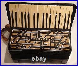 Vintage Hohner Verdi 1, 48 Bass Piano Accordion Black Finish No Case 1934-1940