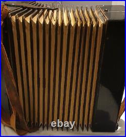 Vintage Hohner Verdi 1, 48 Bass Piano Accordion Black Finish No Case 1934-1940