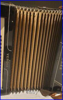 Vintage Hohner Verdi 1, 48 Bass Piano Accordion Black Finish No Case 1934-1940