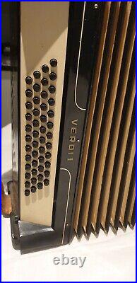 Vintage Hohner Verdi 1, 48 Bass Piano Accordion Black Finish No Case 1934-1940