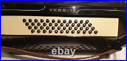 Vintage Hohner Verdi 1, 48 Bass Piano Accordion Black Finish No Case 1934-1940