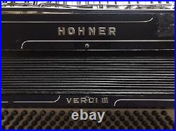Vintage Hohner Verdi III 120 Base Black & White Piano Accordion