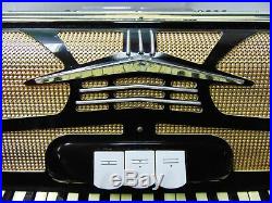 Vintage Italy Chrysler Da Vinci 41 120 3 Black Full Size Piano Accordion & Case