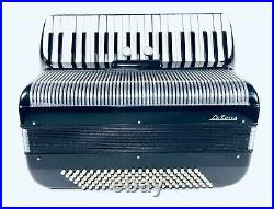 Vintage LA TOSCA Black Piano Accordion 41 Key 120 Bass with Case Made In Italy