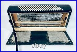 Vintage LA TOSCA Black Piano Accordion 41 Key 120 Bass with Case Made In Italy