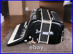 Vintage La Tosca Minuetta Tuxedo Piano Accordion Black withCase Made in Italy