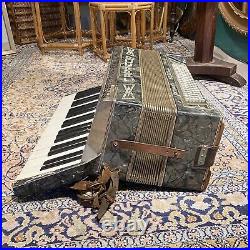 Vintage Piano Accordion 120 Bass Capriccio Boselli Recanati Large Working