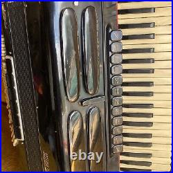 Vintage Piano Accordion 120 Bass & Stops Settimio Soprani Lido Ebony Large Case
