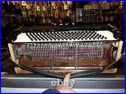 Vintage Sano Stereo Thirty Dual Tone Chamber Piano Accordion withCase Black