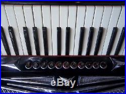Vintage Soprani Ampliphonic Piano Accordion in Black (no case) Made in Italy