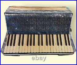 Vintage Working Piano Accordion 120 Bass Settimio Soprani Three Large White