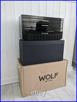 WOLF Meridian Watch Box Piano Black Storage Case