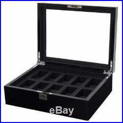 WOLF Savoy 10 Piece Storage Watch Box Case Piano Black 461670 NEW