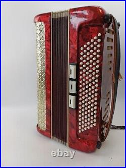 Weltmeister Piano Accordion 120 Bass 41 Key 5 Treble, 3 Bass Registers With Case