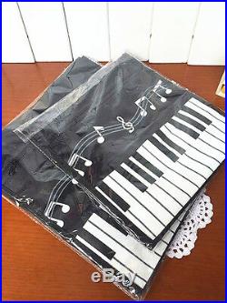 Womens Black Piano Keys Music Musical Note Handbag Special Bag Shopping Bag Case
