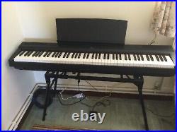 YAMAHA P125 Digital Black Piano & Stand & Case & 2 Pedals Hardly Used