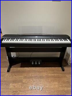 Yamaha P-255 Digital Piano, Black, Hardly Used, Case, Music Stand, Pedal