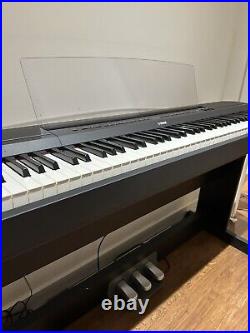 Yamaha P-255 Digital Piano, Black, Hardly Used, Case, Music Stand, Pedal