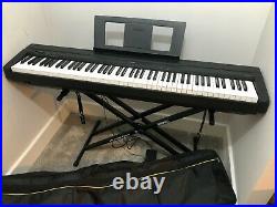 Yamaha P-45 Digital Piano (Black) with heavy duty stand and carry case